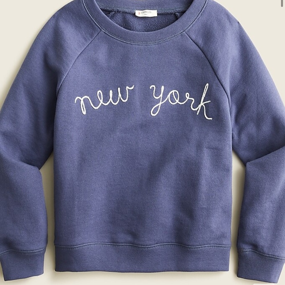 Jcrew Crew Cuts Embroidered New York sweatshirt